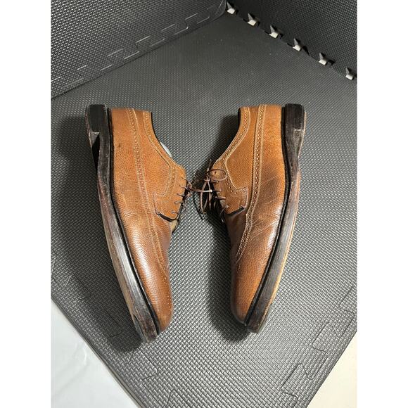 VTG FLORSHEIM IMPERIAL BROWN PEBBLED LEATHER WINGTIPS KENMOOR 11.5D - Picture 4 of 10